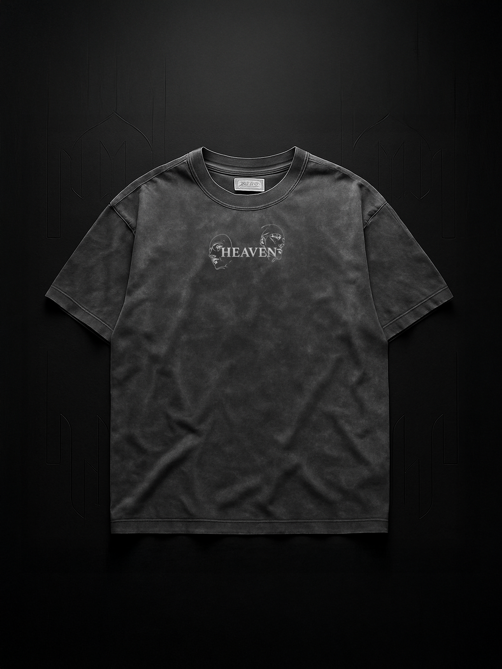 “Without Presence” Acid-Washed Oversized T-shirt