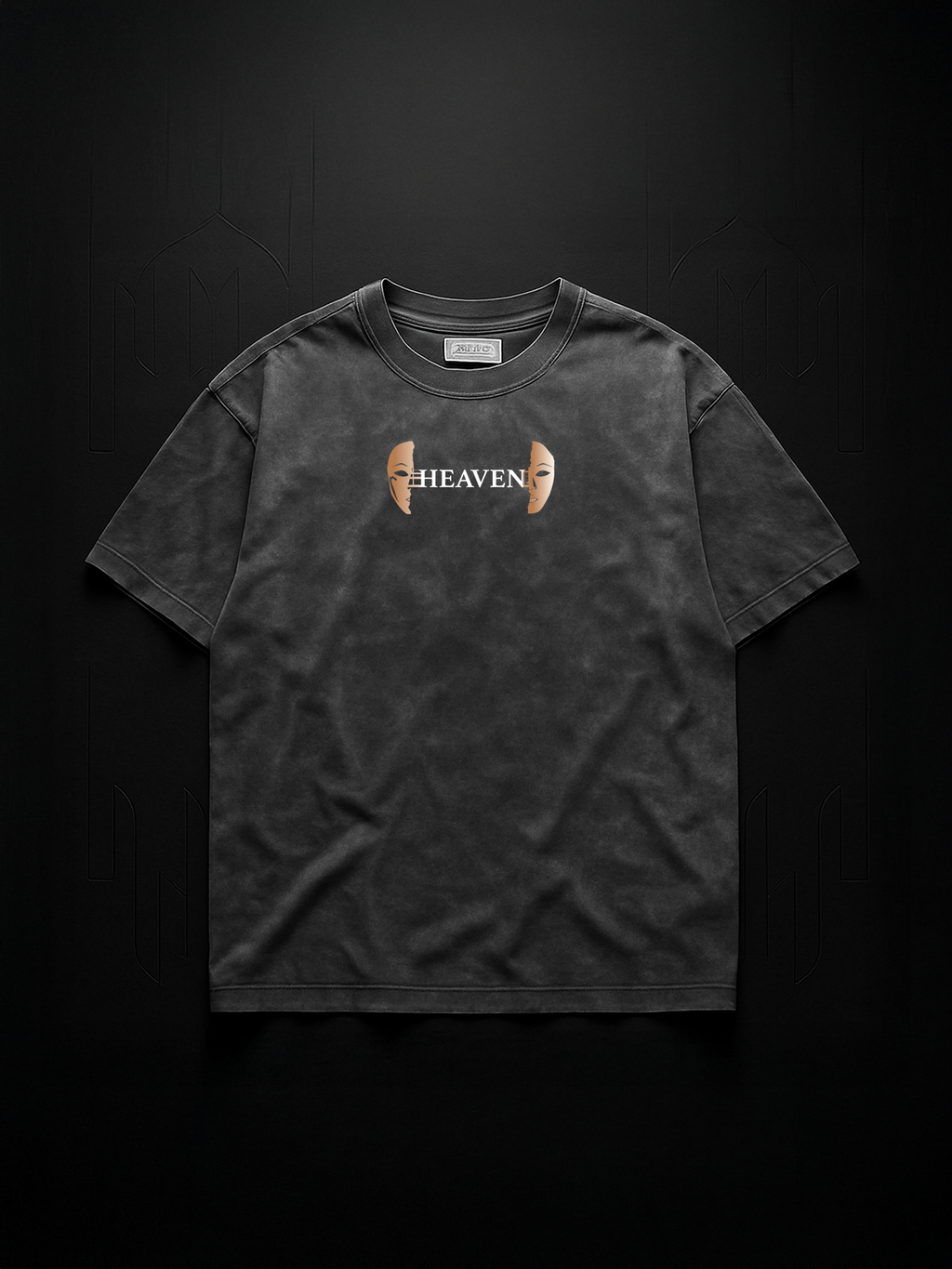 “Core Reflection” Acid-Washed Oversized T-shirt